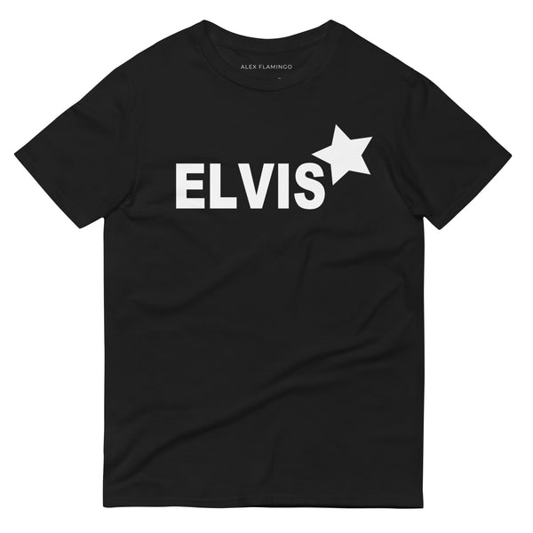 Alex Flamingo Elvis rock and roll unisex 100% organic cotton tee, adult t-shirt, Rock 'n roll, Elvis Presley