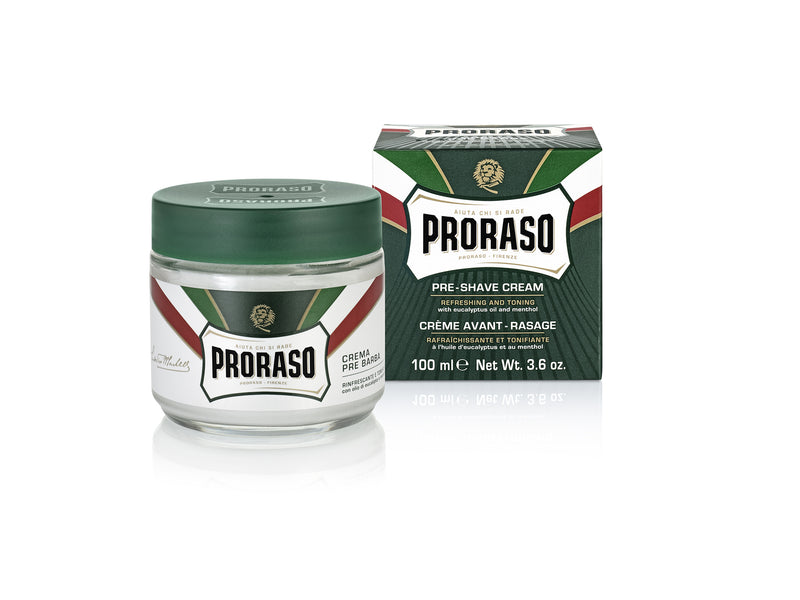 Proraso Refresh Pre-shave Cream Tub Eucalyptus & Menthol 100ml